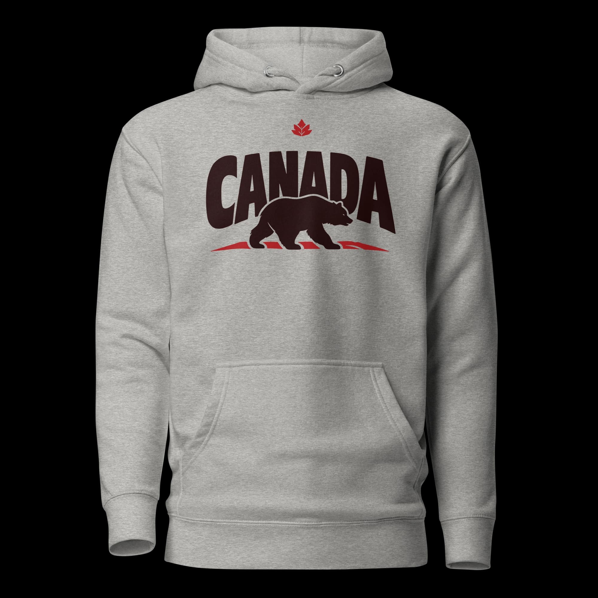 Canada - Bear Emblem Hoodie, Carbon Grey