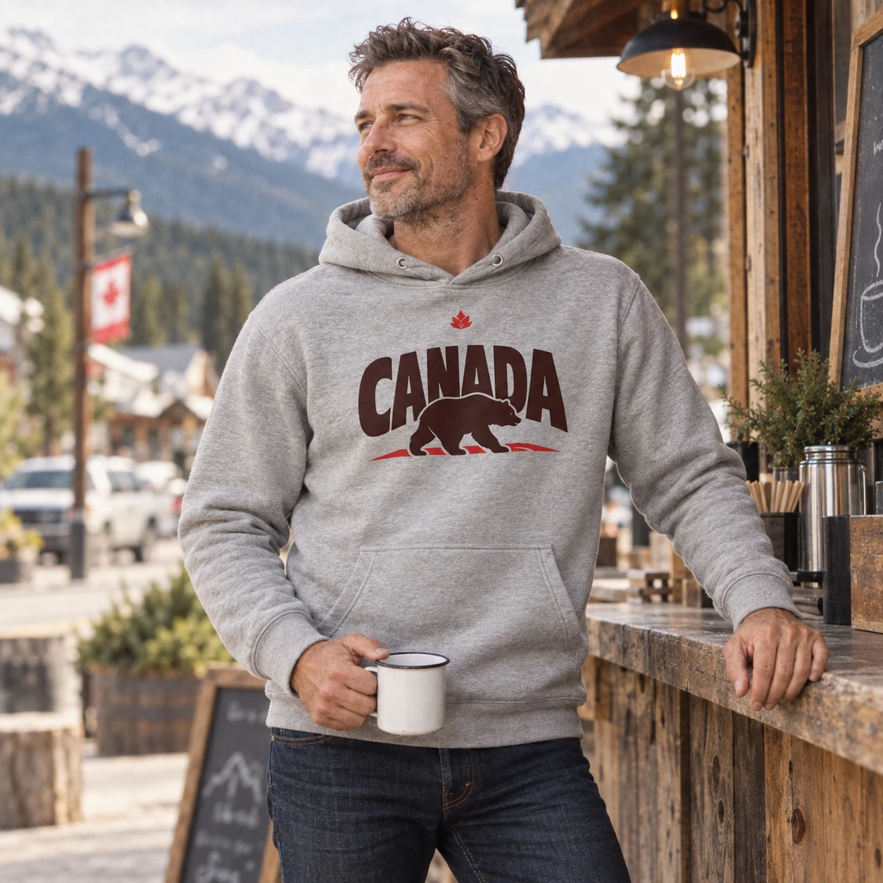 Canada - Bear Emblem Hoodie, mise en situation