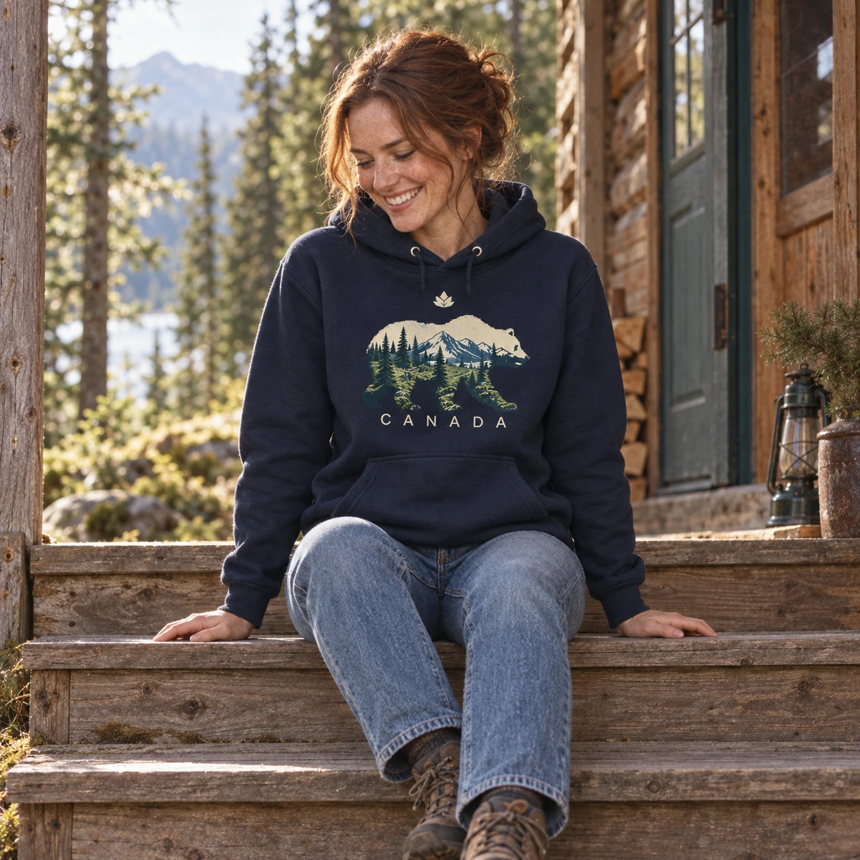 Canada - Wilderness Bear Hoodie, lifestyle styling