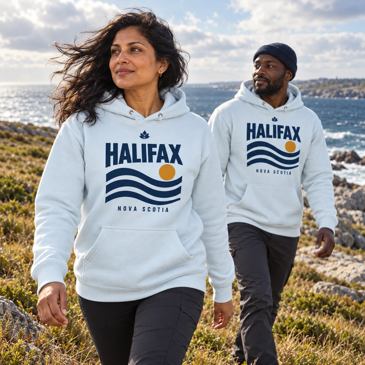Halifax Abstract Coast Hoodie, mise en situation