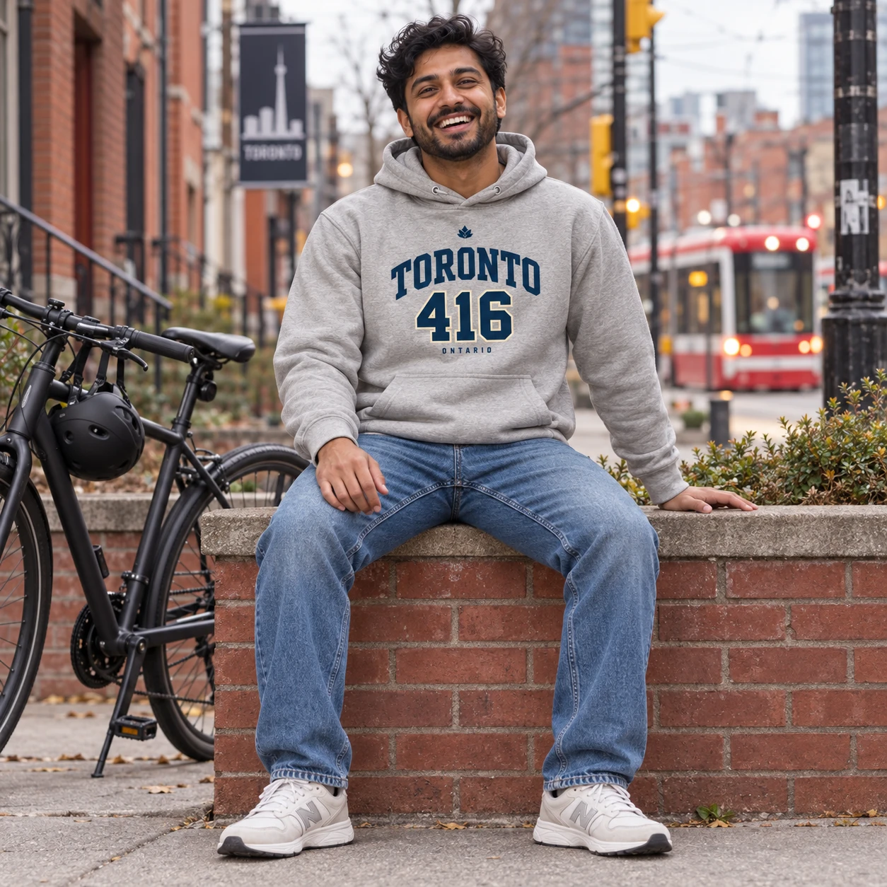 Toronto 416 Hoodie, lifestyle styling