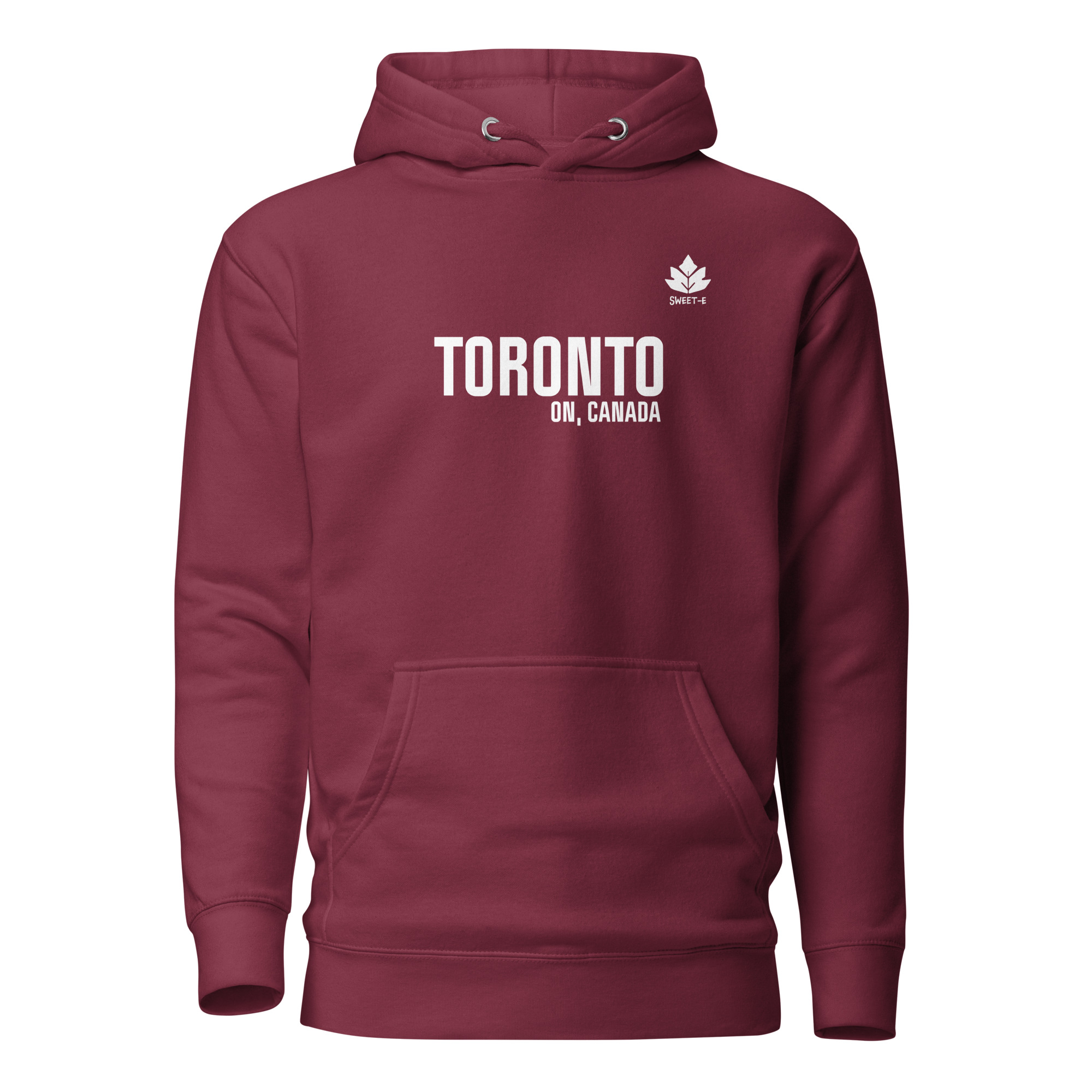 Minimalist Toronto Hoodie, Maroon